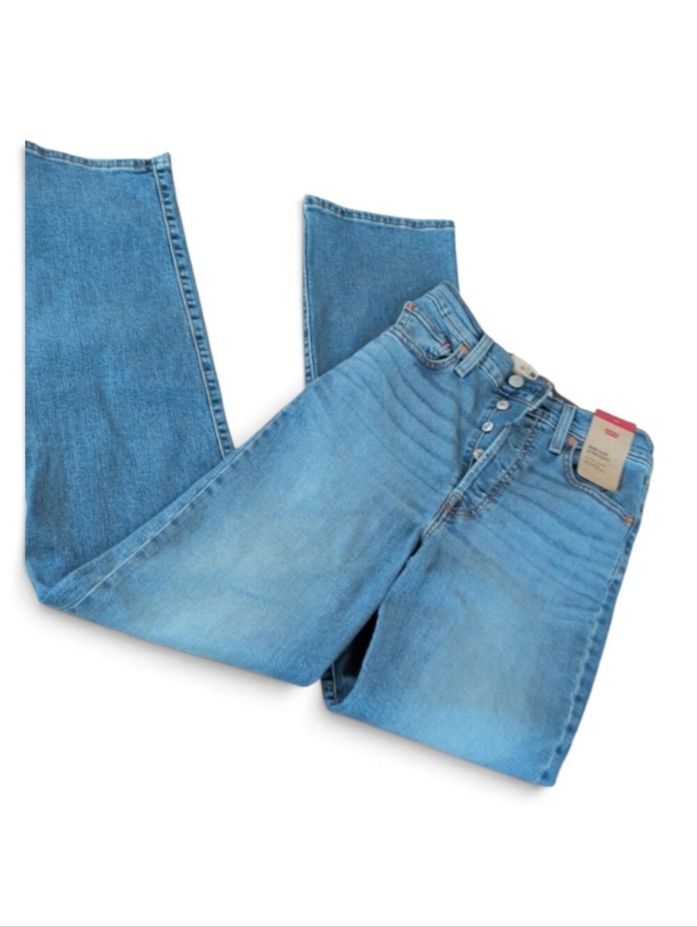 Levi's Rib Cage Straight, Super High Rise, Button Fly Jeans. Sz 26